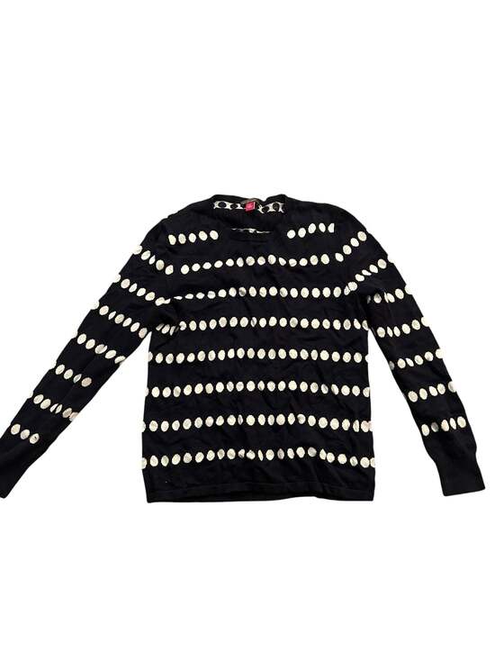 Vince Camuto Sweaters - Vince Camuto Black and White Polka Dot Jacquard Crewneck Sweater